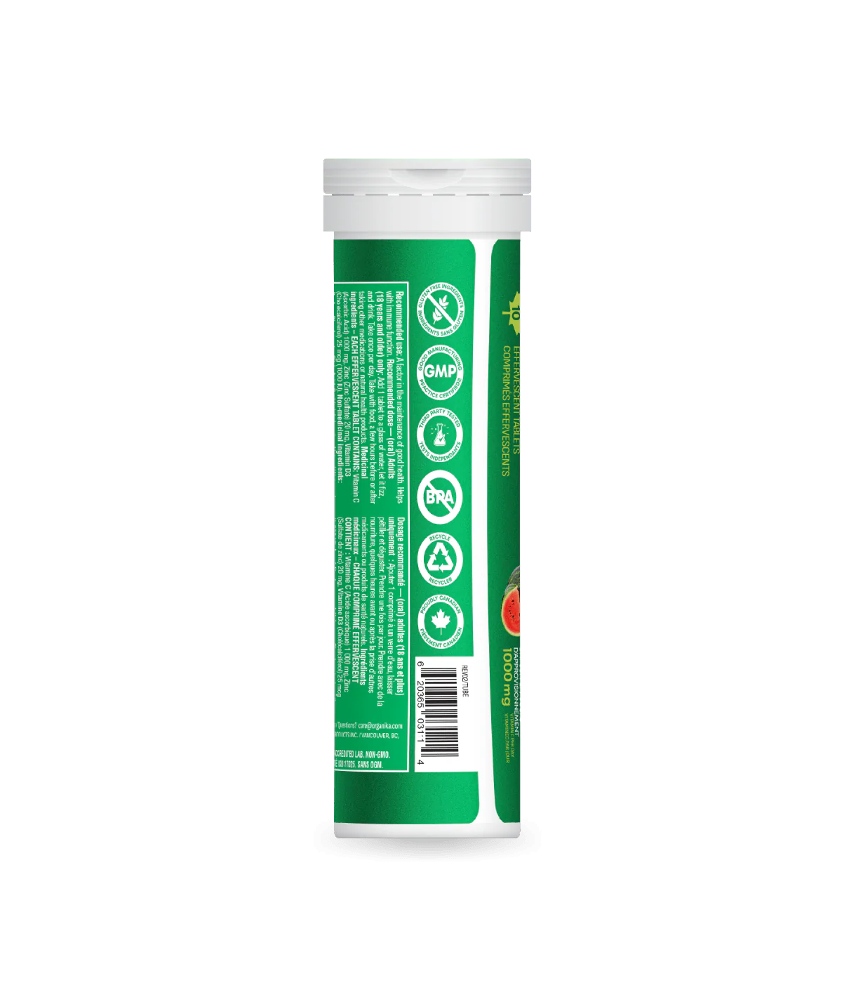 Instant C, D, Zinc Immunity Effervescent - Watermelon - Image 3