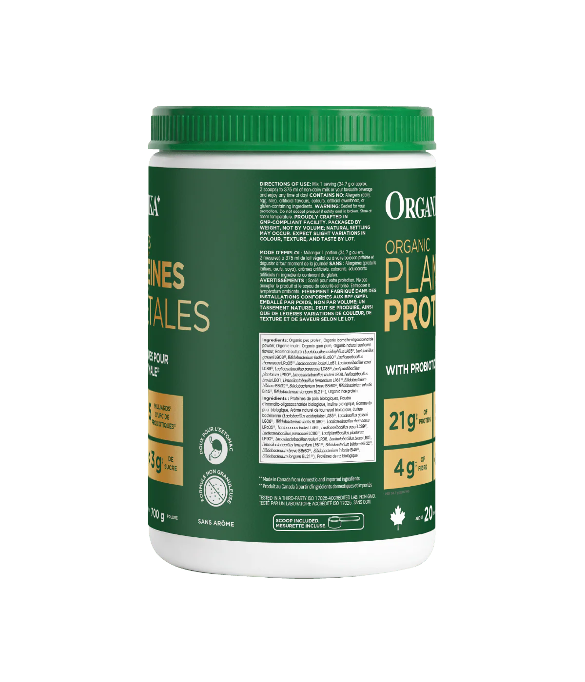Organic Plant Protein with Probiotics for Gut Health - Unflavoured - Image 5